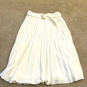 White long accordion skirt